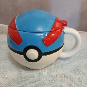 2016 Pokémon Great Poke Ball Lidded Handled Mug-Just Funky